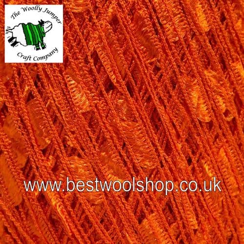 51884 ICE YARNS 'LADDER' TRELLIS SCARF & NECKLACE KNITTING YARN 50G - BRIGHT ORANGE
