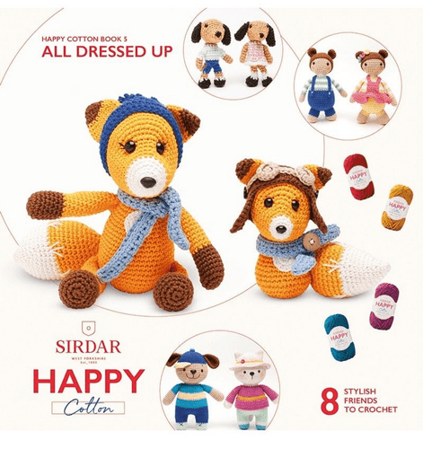 534 SIRDAR HAPPY COTTON DK BOOK 5 - ALL DRESSED UP - 8 STYLISH FRIENDS TO CROCHET