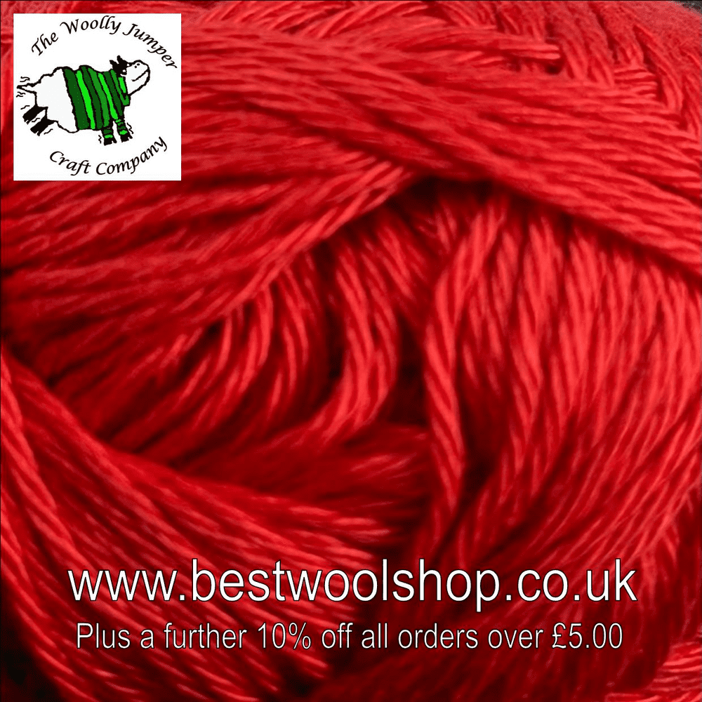 Red 4649 541 REFRESHING RED - SIRDAR COTTON 4 PLY KNITTING & CROCHET YARN