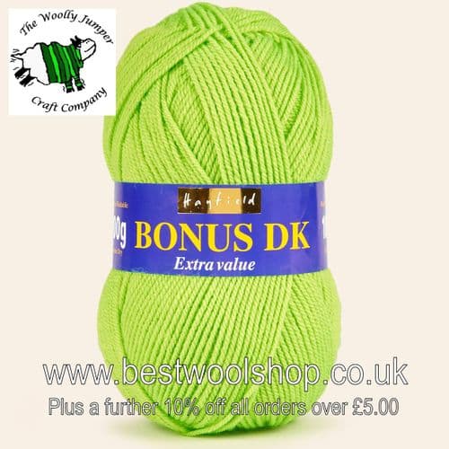 552 NEON GREEN - HAYFIELD BONUS DK KNITTING & CROCHET YARN