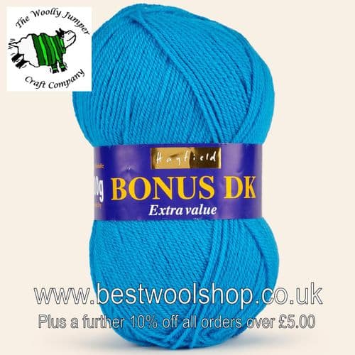 553 NEON BLUE - HAYFIELD BONUS DK KNITTING & CROCHET YARN