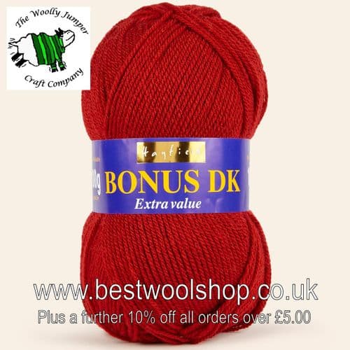556 SCARLET - HAYFIELD BONUS DK KNITTING & CROCHET YARN
