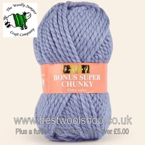 566 LAKE BLUE - HAYFIELD BONUS SUPER CHUNKY KNITTING YARN 100G
