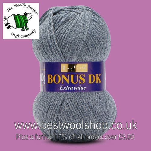 593 GRANITE MARL - HAYFIELD BONUS DK KNITTING & CROCHET YARN