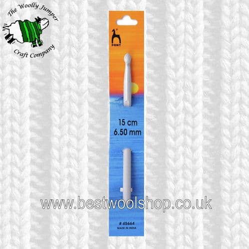 6.5mm PONY CLASSIC PLASTIC CROCHET HOOK Length 15cm