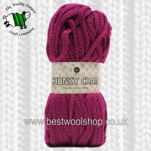 608 ROYAL FUCHSIA - DY CHOICE CHUNKY CHAIN SUPER CHUNKY YARN - FREE SNOOD PATTERN