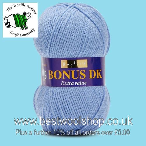 610 CORNFLOWER - HAYFIELD BONUS DK KNITTING & CROCHET YARN