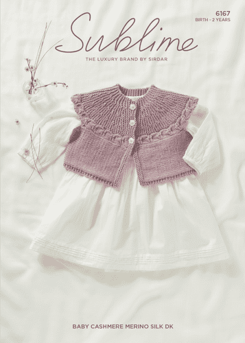 6167 SUBLIME BABY CASHMERE MERINO SILK DK BOLERO KNITTING PATTERN 0 TO ...