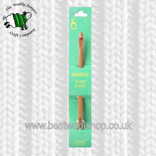 6mm PONY BAMBOO CROCHET HOOK Length 15cm