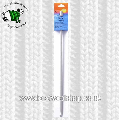 6mm PONY TUNISIAN CROCHET HOOK SINGLE HOOK KNOBBED END Length 30cm