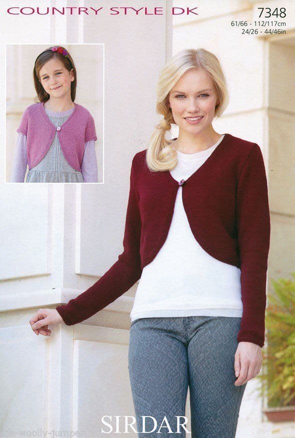 7348 SIRDAR COUNTRY STYLE DK CARDIGAN KNITTING PATTERN 24