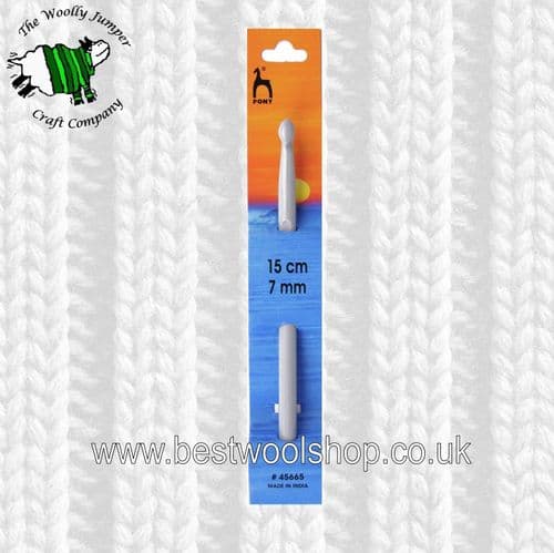 7mm PONY CLASSIC PLASTIC CROCHET HOOK Length 15cm