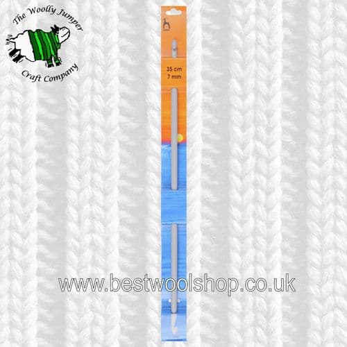 7mm PONY DOUBLE ENDED TUNISIAN CROCHET HOOK - Length 35CM