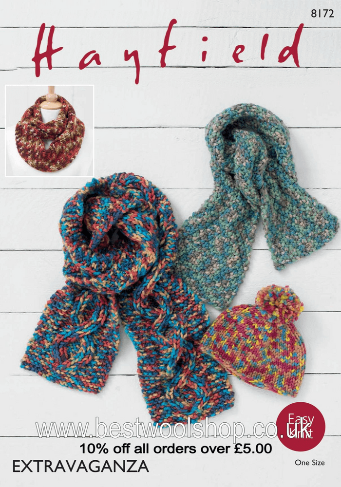 8172 HAYFIELD EASY KNIT EXTRAVAGANZA SUPER CHUNKY ACCESSORIES KNITTING