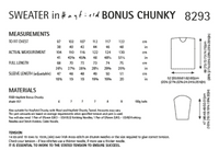 8293 PDF HAYFIELD BONUS CHUNKY SWEATER KNITTING  PATTERN CHEST SIZE 38