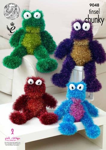 9048 KING COLE TINSEL CHUNKY FROG KNITTING PATTERN