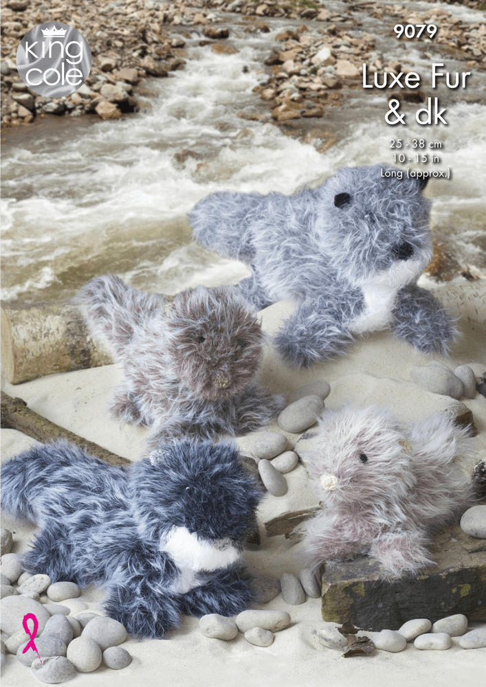 9079 KING COLE LUXE FUR & DK OTTER KNITTING PATTERN