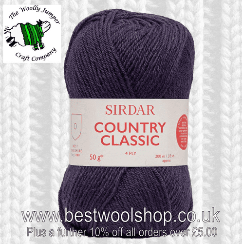952 NAVY - SIRDAR COUNTRY CLASSIC 4 PLY KNITTING YARN 50G