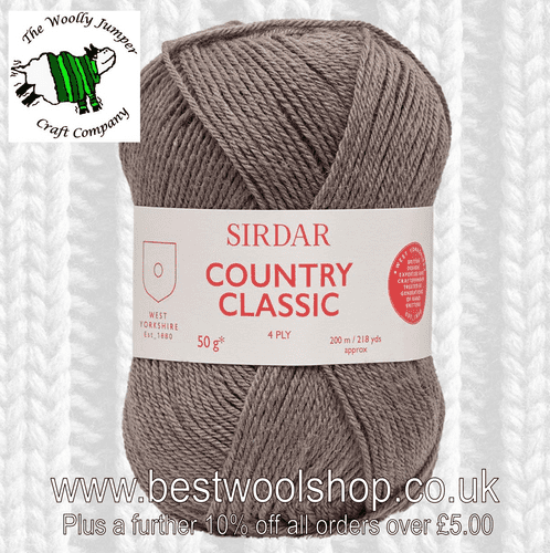 959 KHAKI - SIRDAR COUNTRY CLASSIC 4 PLY KNITTING YARN 50G