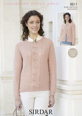 Country style 4 ply ladies knitting pattern image