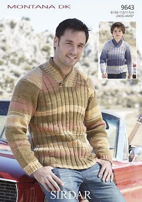 9643 SIRDAR MONTANA DK SWEATER KNITTING PATTERN 24