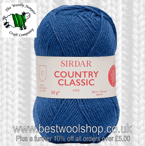 965 TEAL - SIRDAR COUNTRY CLASSIC 4 PLY KNITTING YARN 50G