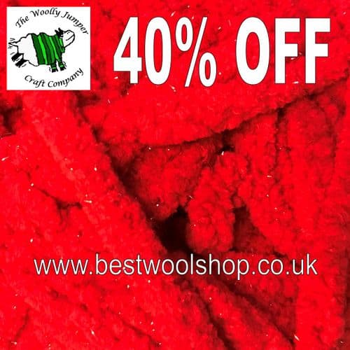 992 SCARLET - KING COLE GARLAND MEGA CHUNKY CHENILLE KNITTING YARN 200G BALL 40% OFF