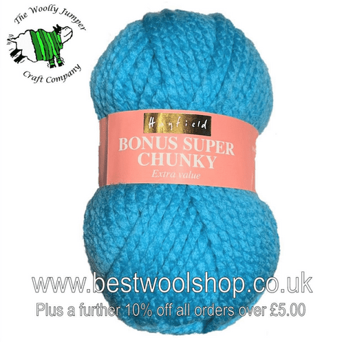 998 TURQUOISE - HAYFIELD BONUS SUPER CHUNKY KNITTING YARN 100G