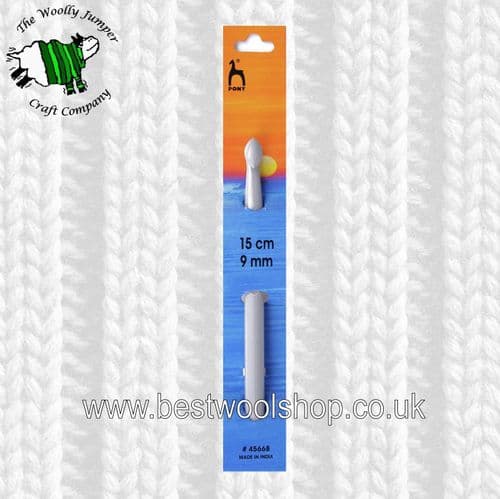 9mm PONY CLASSIC PLASTIC CROCHET HOOK - Length 15cm