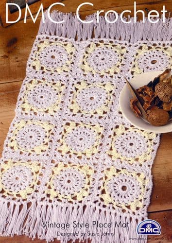 DMC 11889L/2 VINTAGE STYLE PLACE MAT CROCHET PATTERN