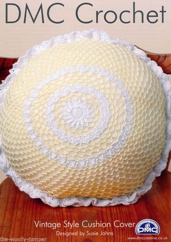 DMC 11890L/2 VINTAGE STYLE CUSHION COVER CROCHET PATTERN