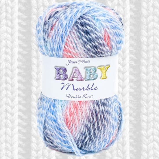 JAMES C BRETT BABY MARBLE DK KNITTING YARN & PATTERNS