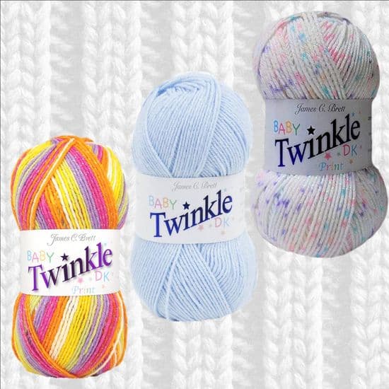 JAMES C BRETT BABY TWINKLE DK & BABY PRINTS DK CROCHET