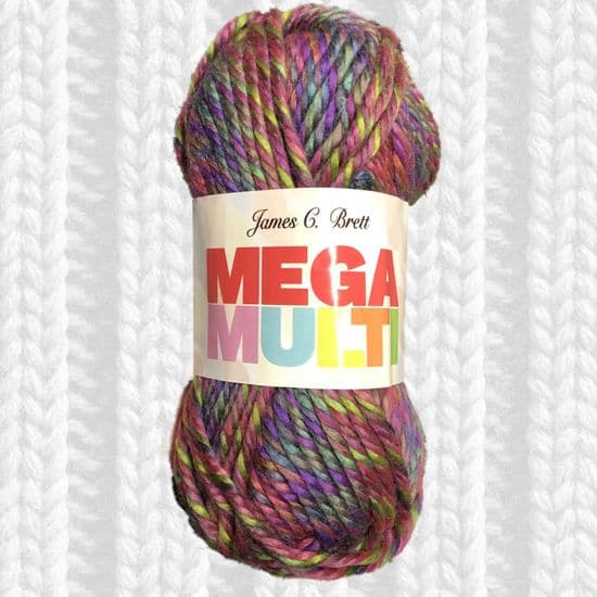 JAMES C BRETT MEGA MULTI SUPER CHUNKY YARN & PATTERNS