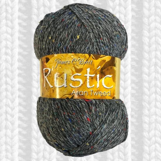 JAMES C BRETT RUSTIC WITH WOOL ARAN 400G YARN & PATTERNS