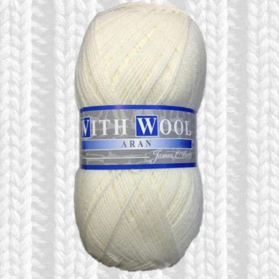 JAMES C BRETT WITH WOOL ARAN 400G YARN & PATTERNS