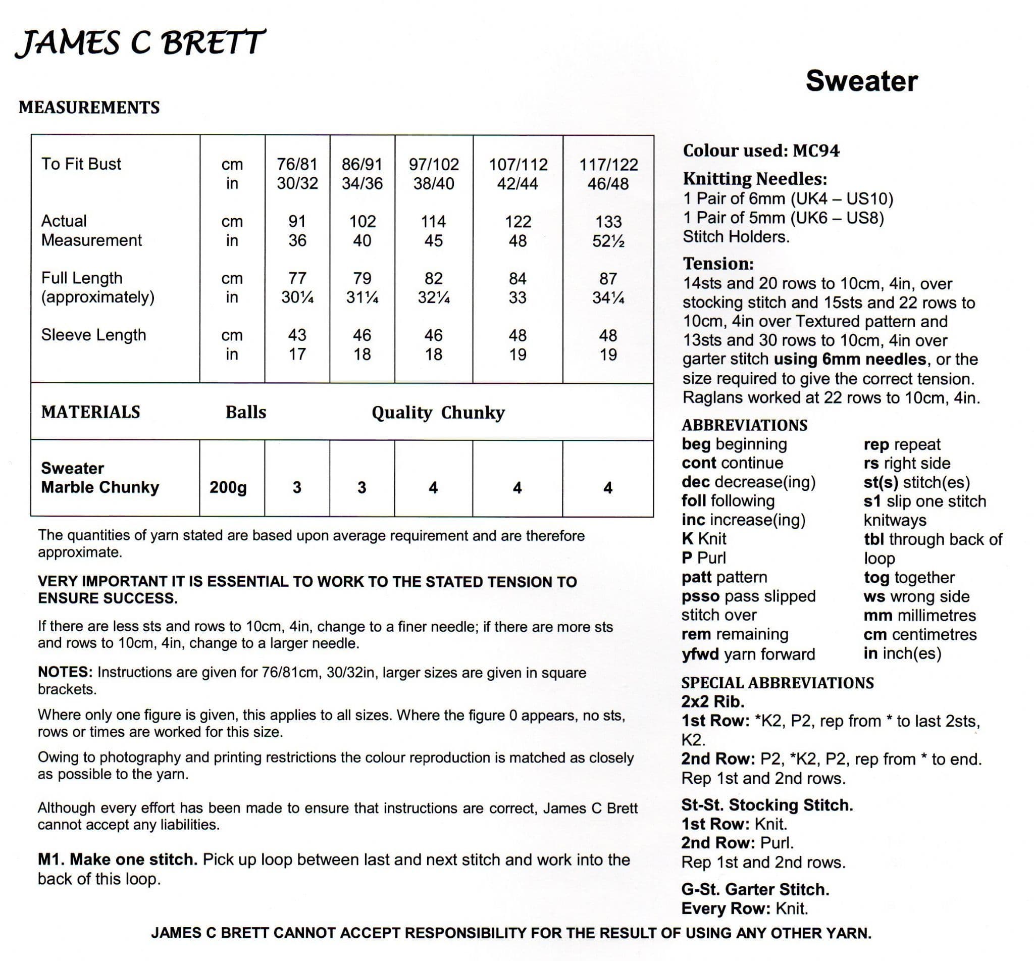 JB668 JAMES C BRETT MARBLE CHUNKY SWEATER DRESS KNITTING PATTERN 30