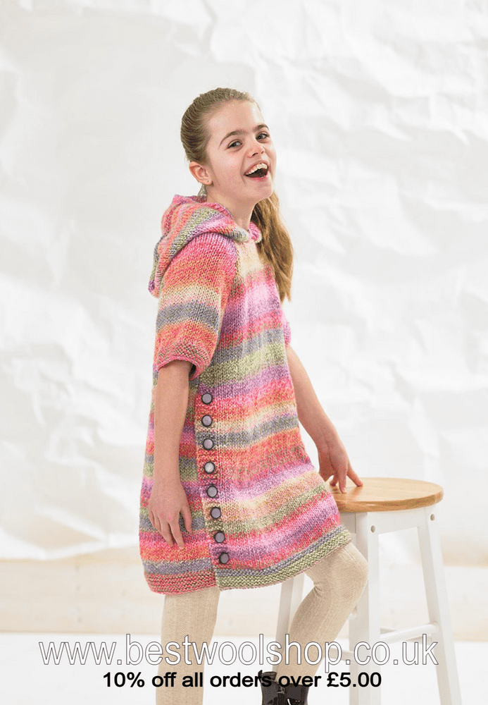 JB857 JAMES C BRETT MARBLE CHUNKY DRESS KNITTING PATTERN 22