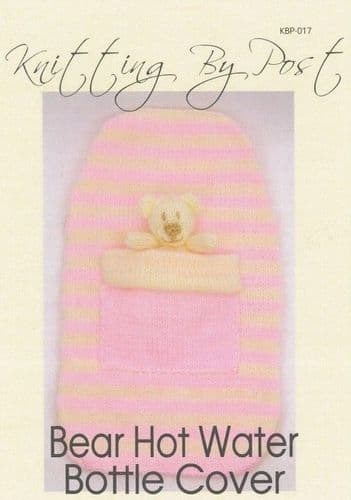 KBP-017 KNITTING BY POST BEAR HOT WATER BOTTLE COVER KNITTING PATTERN