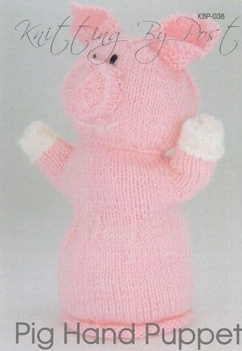 KBP-038 KNITTING BY POST PIG HAND PUPPET KNITTING PATTERN