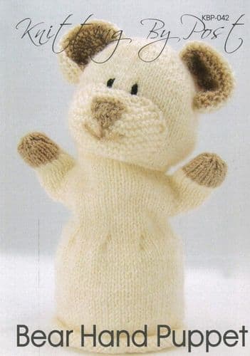 KBP-042 KNITTING BY POST BEAR HAND PUPPET KNITTING PATTERN