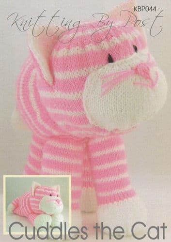 KBP-044 KNITTING BY POST CUDDLES THE CAT KNITTING PATTERN