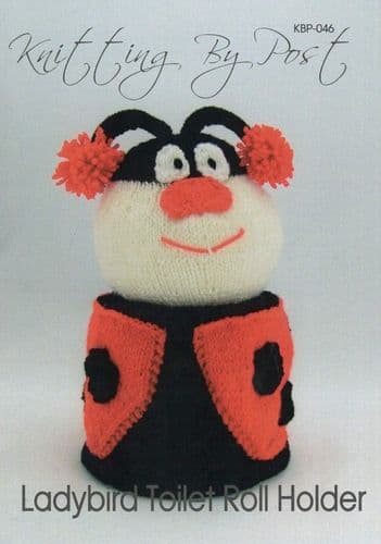 KBP-046 KNITTING BY POST LADYBIRD TOILET ROLL HOLDER KNITTING PATTERN