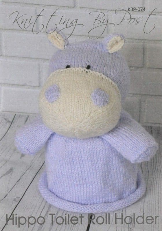 KBP074 KNITTING BY POST HIPPO TOILET ROLL HOLDER KNITTING PATTERN