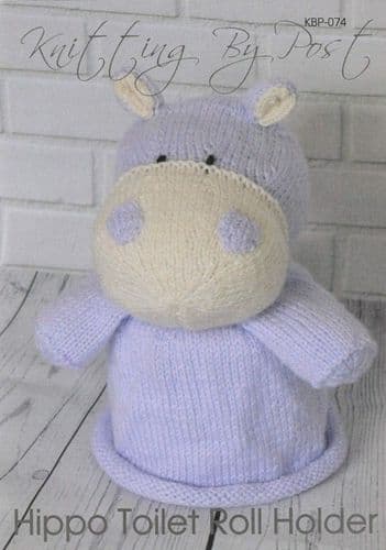 KBP-074 KNITTING BY POST HIPPO TOILET ROLL HOLDER KNITTING PATTERN