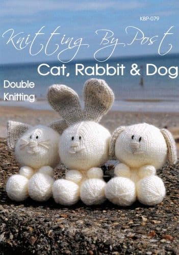 KBP-079 KNITTING BY POST CAT RABBIT & DOG KNITTING PATTERN