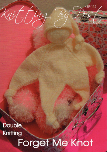 KBP-112 KNITTING BY POST DK FORGOET ME KNOT COMFORT BLANKET KNITTING PATTERN