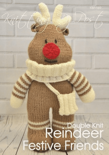 KBP-169 KNITTING BY POST REINDEER FESTIVE FRIENDS KNITTING PATTERN