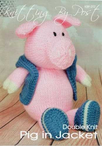 KBP-202 KNITTING BY POST DK PIG IN JACKET KNITTING PATTERN