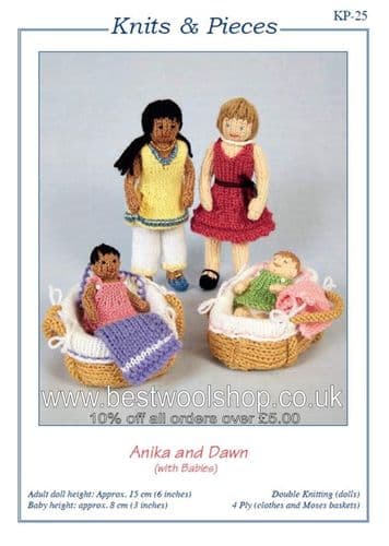 KP25 KNITS & PIECES ANIKA & DAWN WITH BABIES BY SANDRA POLLEY